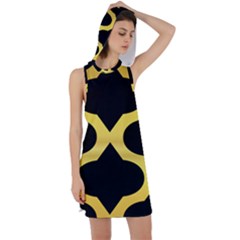 Seamless Gold Pattern Racer Back Hoodie Dress by Amaryn4rt