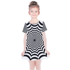 Spider Web Hypnotic Kids  Simple Cotton Dress by Amaryn4rt