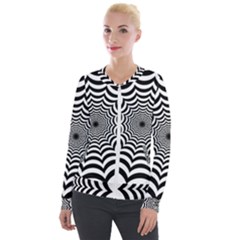 Spider Web Hypnotic Velvet Zip Up Jacket by Amaryn4rt