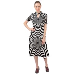 Spider Web Hypnotic Keyhole Neckline Chiffon Dress by Amaryn4rt