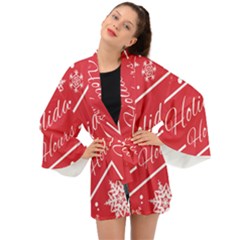 Winter Holiday Hours Long Sleeve Kimono