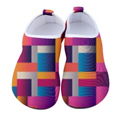 Abstract Background Geometry Blocks Men s Sock-style Water Shoes