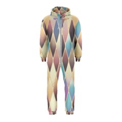 Abstract Colorful Diamond Background Tile Hooded Jumpsuit (kids)