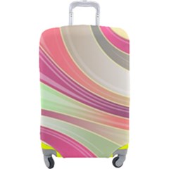 Abstract Colorful Background Wavy Luggage Cover (large) by Amaryn4rt