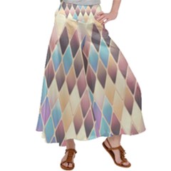 Abstract Colorful Diamond Background Tile Women s Satin Palazzo Pants by Amaryn4rt