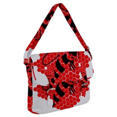 Bee Logo Honeycomb Red Wasp Honey Buckle Messenger Bag by Amaryn4rt