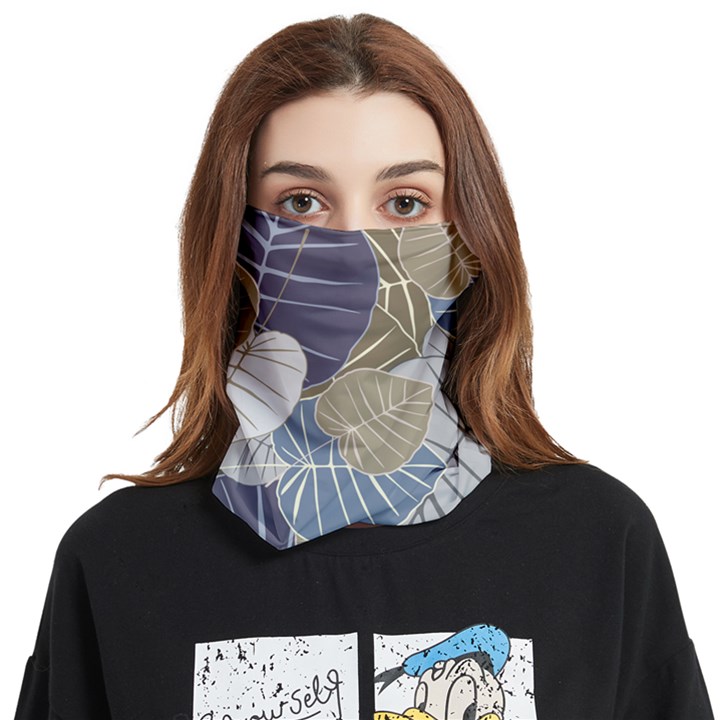 Ackground Leaves Desktop Face Covering Bandana (Two Sides)