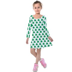 Christmas,tree,tree,holidays Kids  Long Sleeve Velvet Dress by Amaryn4rt