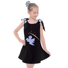 Ghost Night Night Sky Small Sweet Kids  Tie Up Tunic Dress