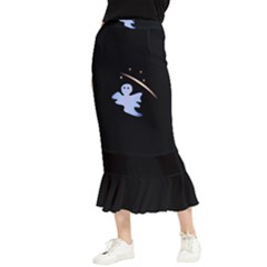 Ghost Night Night Sky Small Sweet Maxi Fishtail Chiffon Skirt by Amaryn4rt