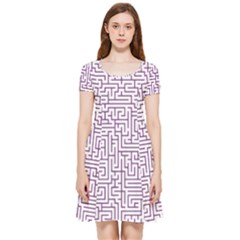 Maze Lost Confusing Puzzle Inside Out Cap Sleeve Dress by Amaryn4rt