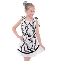 Mammoth Elephant Strong Kids  Tie Up Tunic Dress by Amaryn4rt