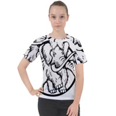 Mammoth Elephant Strong Women s Sport Raglan T-Shirt