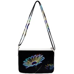 Flower Pattern Design Abstract Background Double Gusset Crossbody Bag