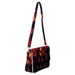 Horror Zombie Ghosts Creepy Shoulder Bag with Back Zipper