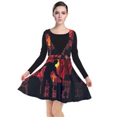 Horror Zombie Ghosts Creepy Plunge Pinafore Dress