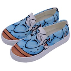 Elephant Bad Shower Kids  Canvas Slip Ons by Amaryn4rt