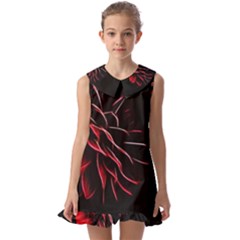 Pattern Design Abstract Background Kids  Pilgrim Collar Ruffle Hem Dress by Amaryn4rt