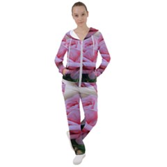 Rose Pink Flowers Pink Saturday Women s Tracksuit by Amaryn4rt