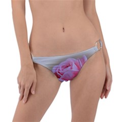 Rose Pink Flowers Pink Saturday Ring Detail Bikini Bottoms by Amaryn4rt