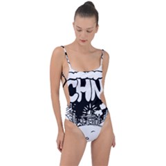 Snow Removal Winter Word Tie Strap One Piece Swimsuit by Amaryn4rt