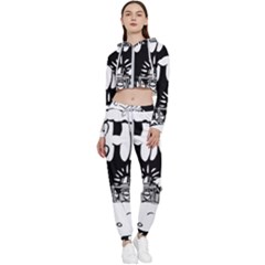 Snow Removal Winter Word Cropped Zip Up Lounge Set by Amaryn4rt