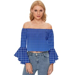 Background Diamonds Computer Paper- Off Shoulder Flutter Bell Sleeve Top by Amaryn4rt