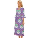 Background Floral Pattern Purple Midsummer Wrap Dress View2