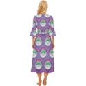 Background Floral Pattern Purple Midsummer Wrap Dress View4