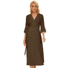 Fabric Pattern Texture Background Midsummer Wrap Dress