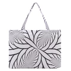 Fractal Symmetry Pattern Network Zipper Medium Tote Bag by Amaryn4rt