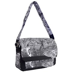 Kringel Circle Flowers Butterfly Courier Bag by Amaryn4rt