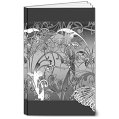 Kringel Circle Flowers Butterfly 8  X 10  Softcover Notebook