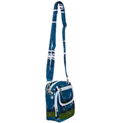 Vector Graphic Mountains Snow Wolf Shoulder Strap Belt Bag