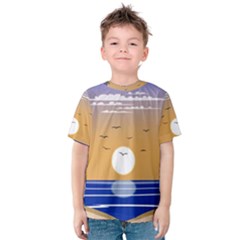 Vector Graphic Clipart Mountains Kids  Cotton T-shirt