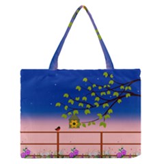 Vector Graphic Illustration Wallpaper Zipper Medium Tote Bag