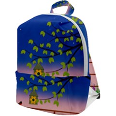 Vector Graphic Illustration Wallpaper Zip Up Backpack