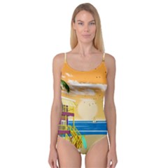 Vector Graphic Clipart Beach House Camisole Leotard 