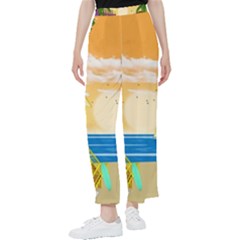 Vector Graphic Clipart Beach House Women s Pants  by Sarkoni