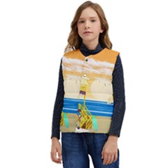 Vector Graphic Clipart Beach House Kid s Button Up Puffer Vest	 by Sarkoni