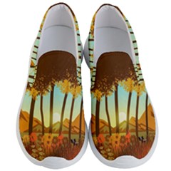 Mountains Fall Flowers Men s Lightweight Slip Ons