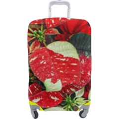 Poinsettia Christmas Star Plant Luggage Cover (large)
