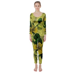 Flower Blossom Long Sleeve Catsuit