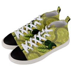 Flower Blossom Men s Mid-top Canvas Sneakers by Sarkoni