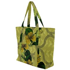 Flower Blossom Zip Up Canvas Bag