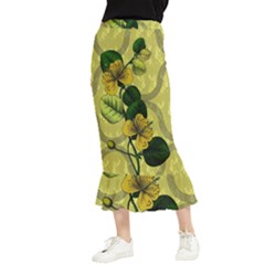 Flower Blossom Maxi Fishtail Chiffon Skirt