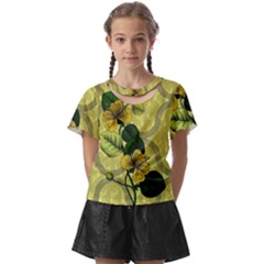 Flower Blossom Kids  Front Cut T-Shirt