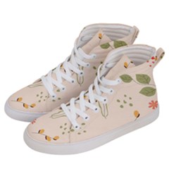 Spring Art Floral Pattern Design Men s Hi-top Skate Sneakers by Sarkoni