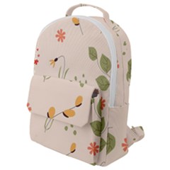 Spring Art Floral Pattern Design Flap Pocket Backpack (small)
