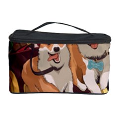 Christmas Santa Claus Dog Sled Cosmetic Storage Case